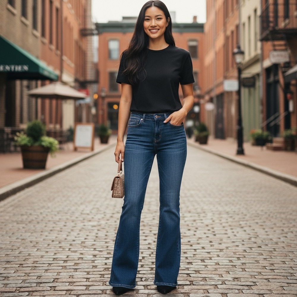 Ashley Mason Dark Blue Flare Jeans
Size: 3/26